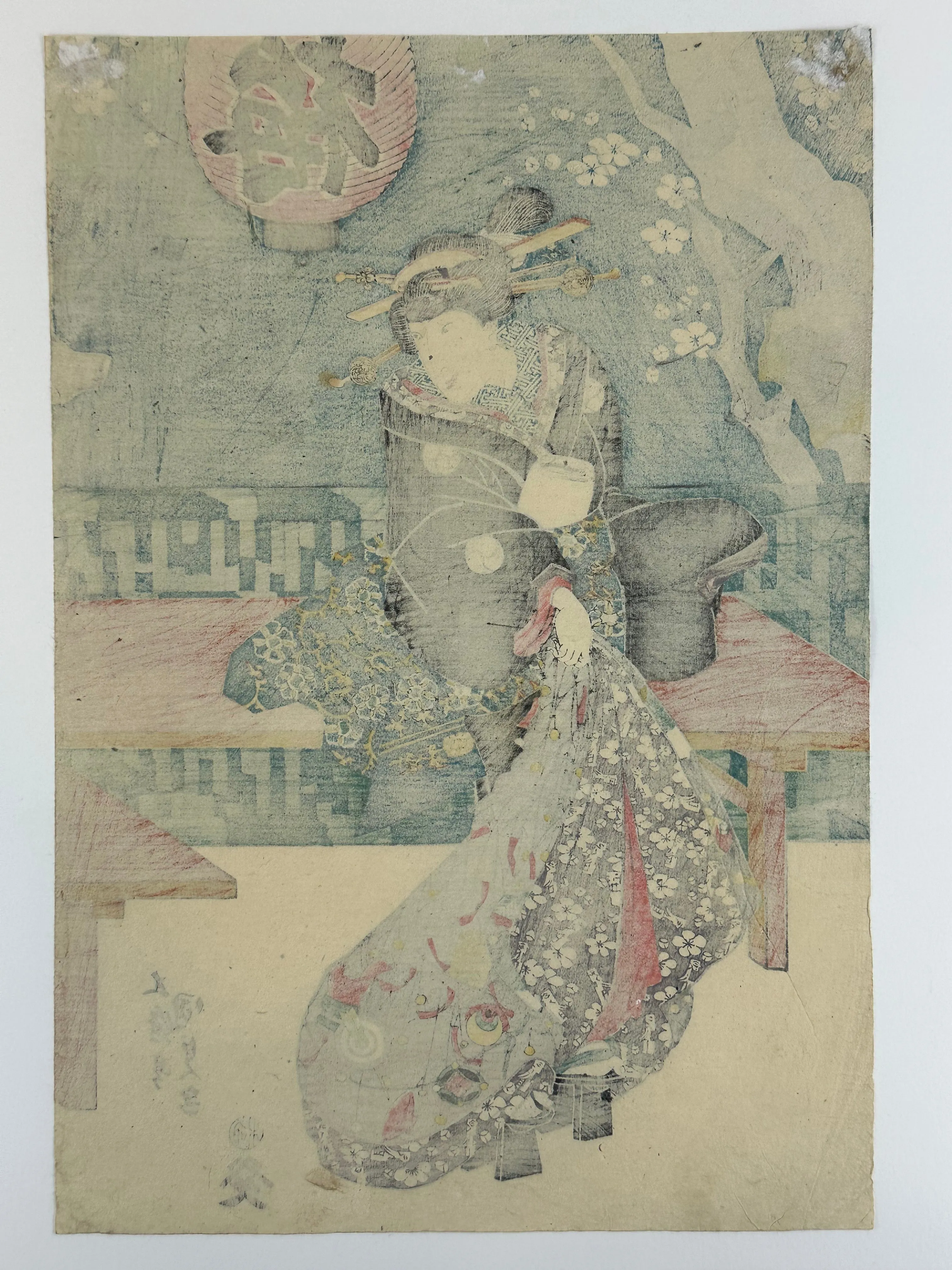 Original Japanese Woodblock Print: By Toyokuni III (Kunisada) Kabuki Actor