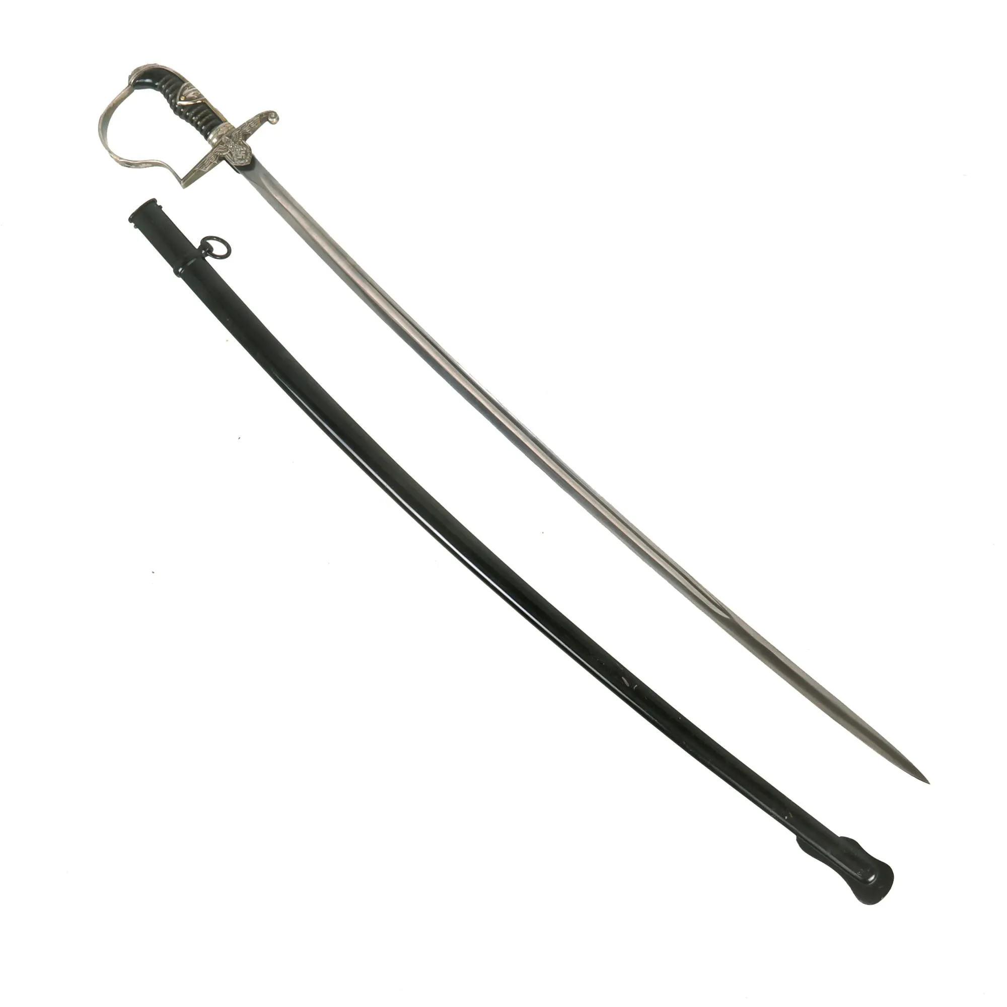 Original Rare German WWII Field Marshal Prinz Eugen Pattern Dove Head Officers Sword by Carl Eickhorn with Scabbard