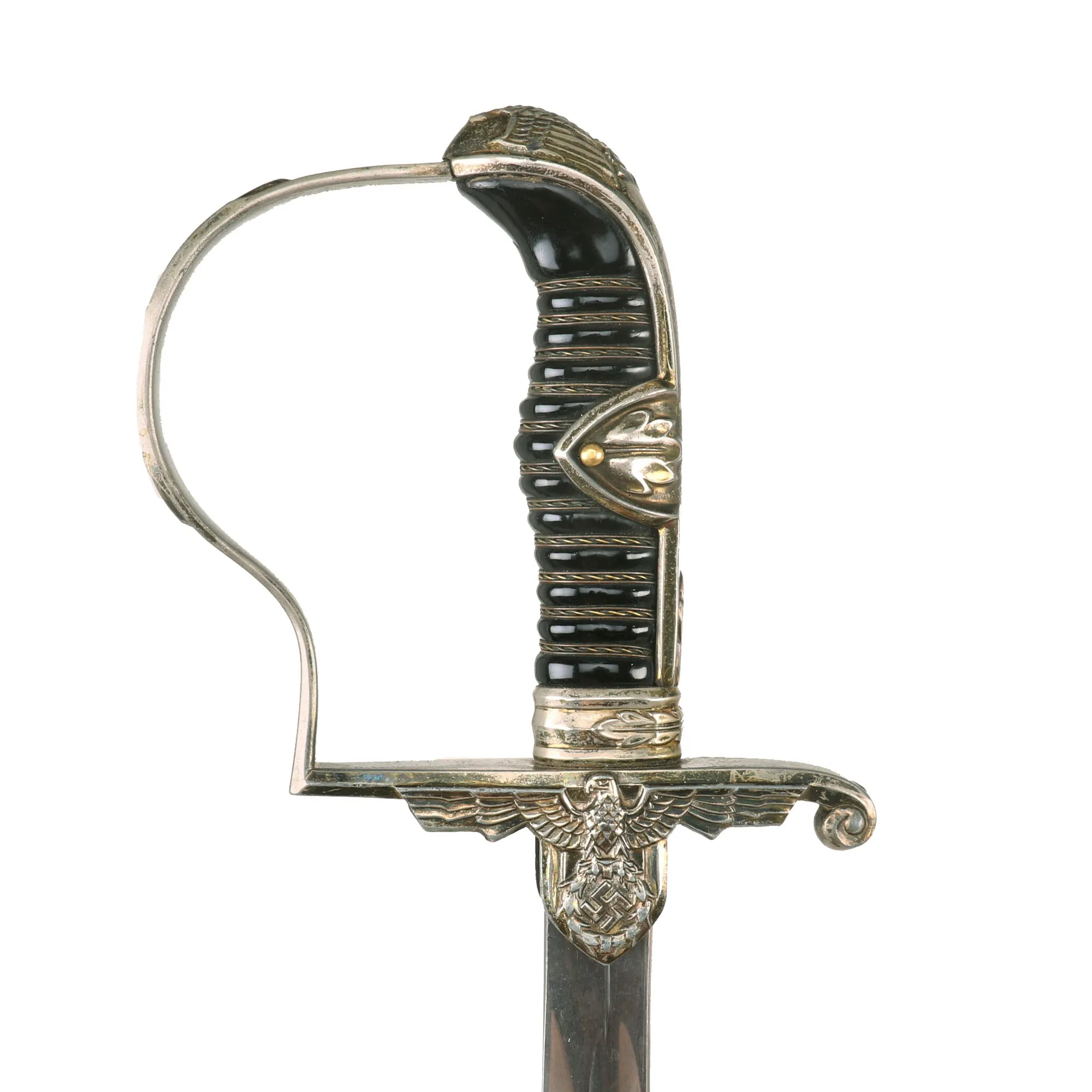Original Rare German WWII Field Marshal Prinz Eugen Pattern Dove Head Officers Sword by Carl Eickhorn with Scabbard