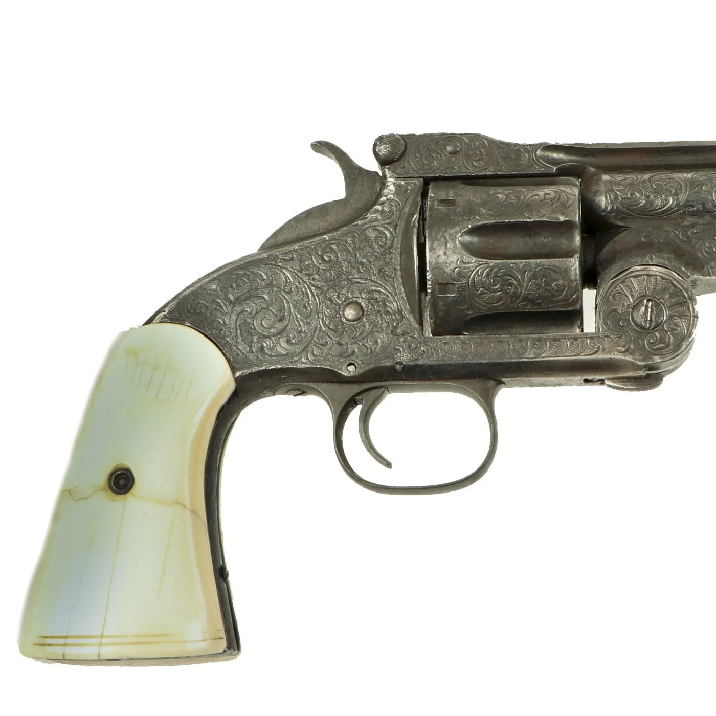 Original U.S. Smith & Wesson 2nd Model American No. 3 Engraved Revolver with Walrus Ivory Grips - Serial 18942