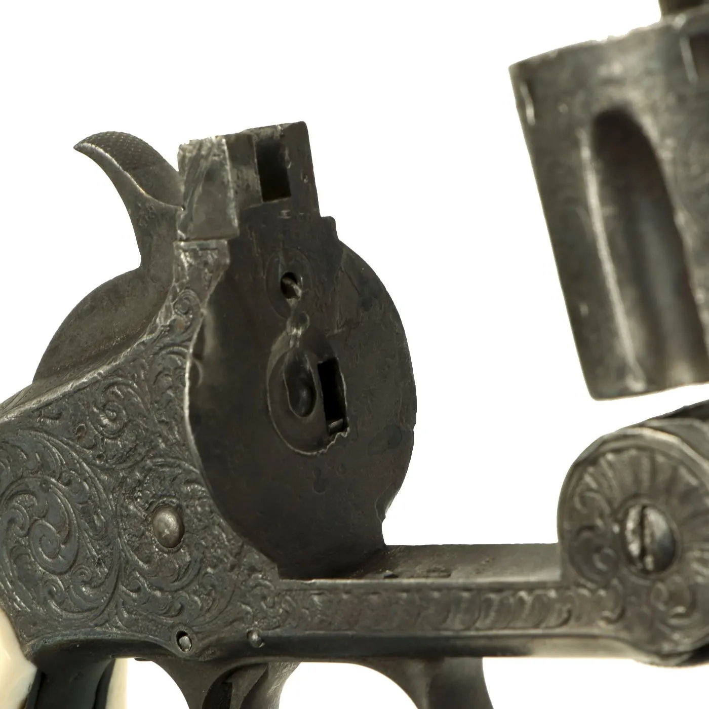 Original U.S. Smith & Wesson 2nd Model American No. 3 Engraved Revolver with Walrus Ivory Grips - Serial 18942