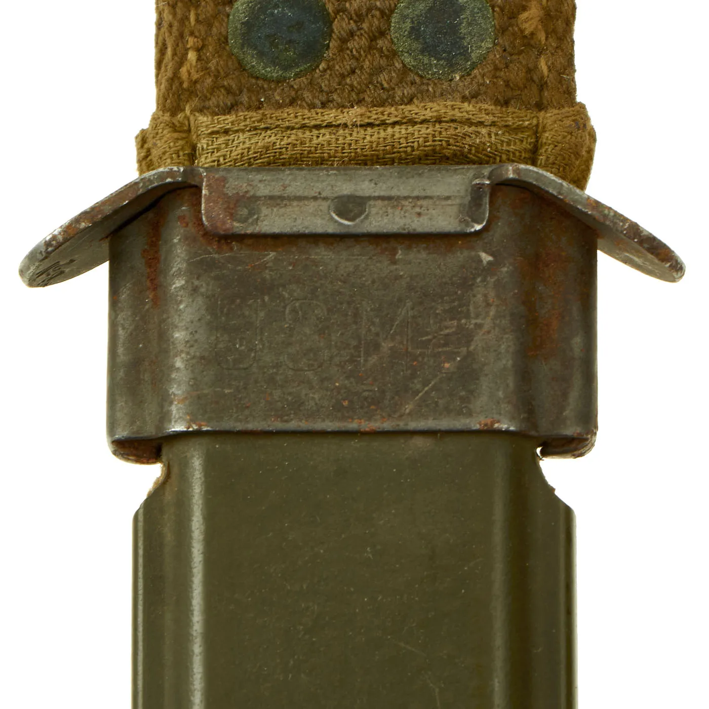 Original U.S. WWII M4 Bayonet by Rare Manufacturer Aerial Cutlery Company, Marinette, Wisconsin for the M1 Carbine with M8 Scabbard