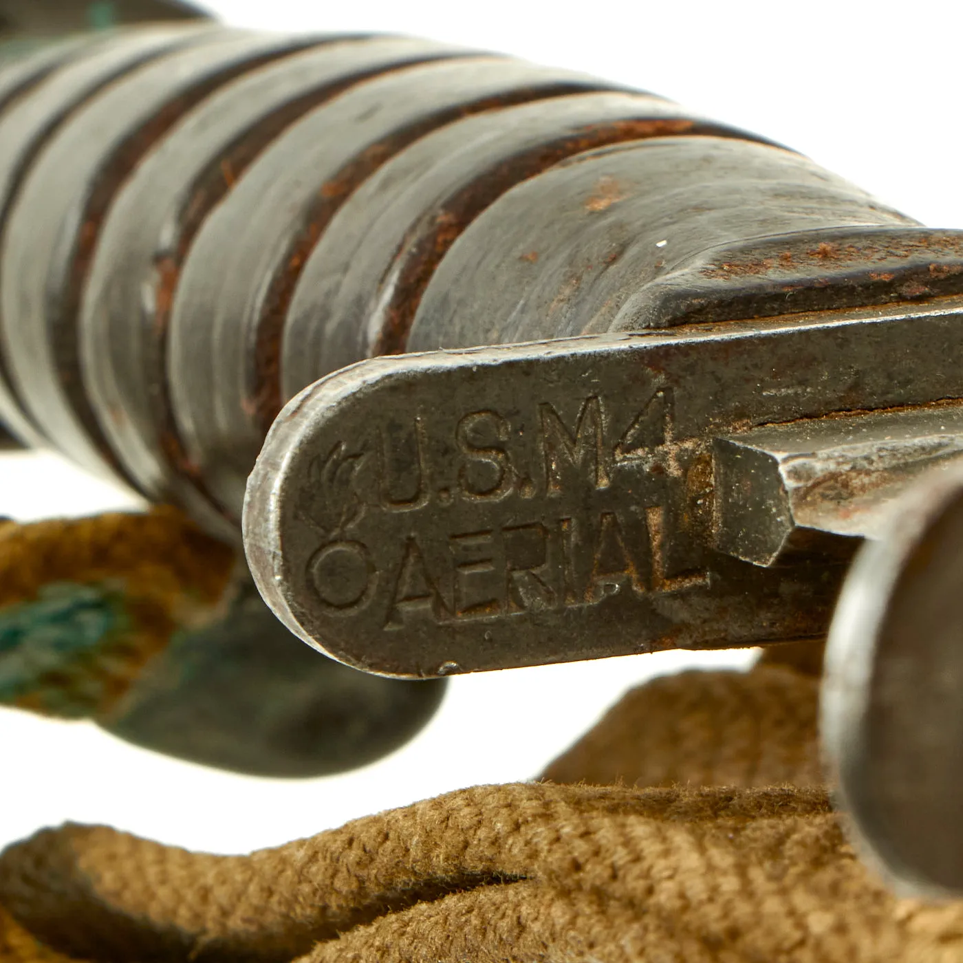 Original U.S. WWII M4 Bayonet by Rare Manufacturer Aerial Cutlery Company, Marinette, Wisconsin for the M1 Carbine with M8 Scabbard