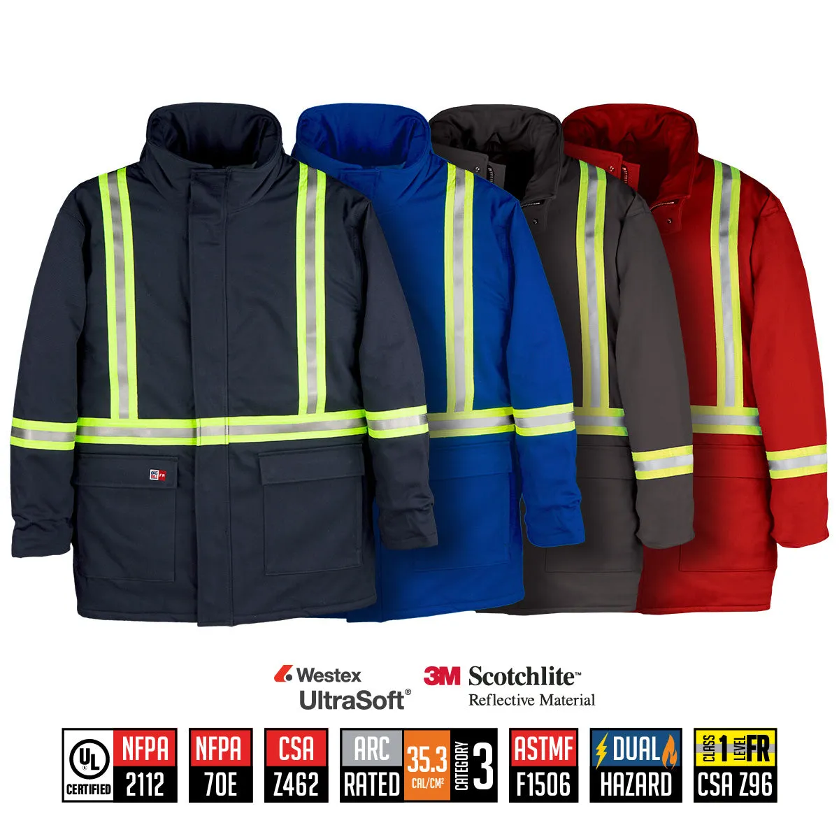 Quilt Lined Parka Arctic with Reflective Material - M305US7