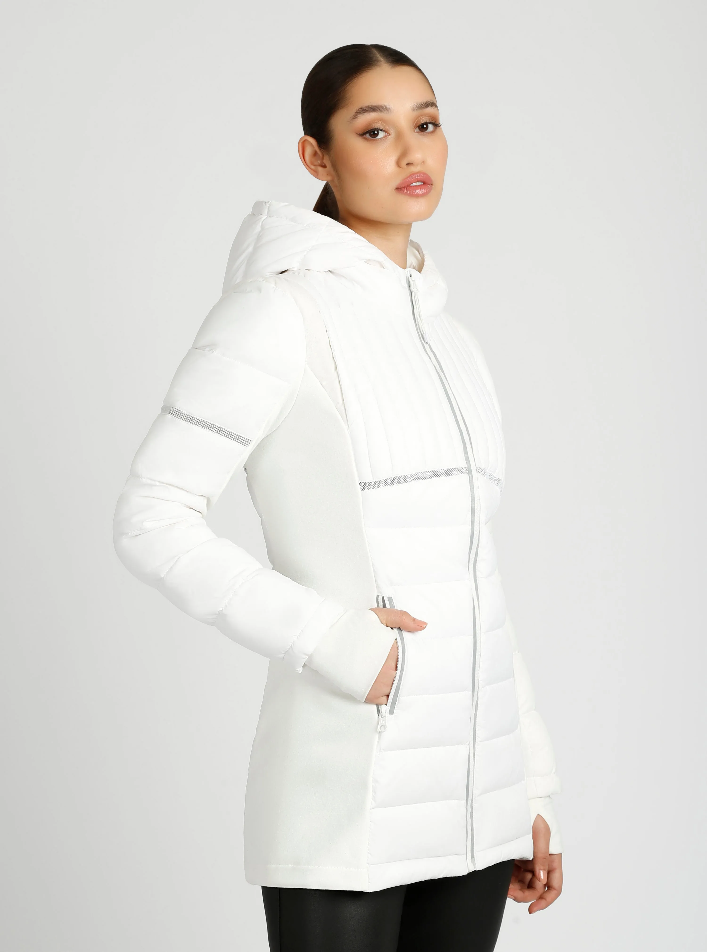Reflective Inset Down Filled Featherweight Parka