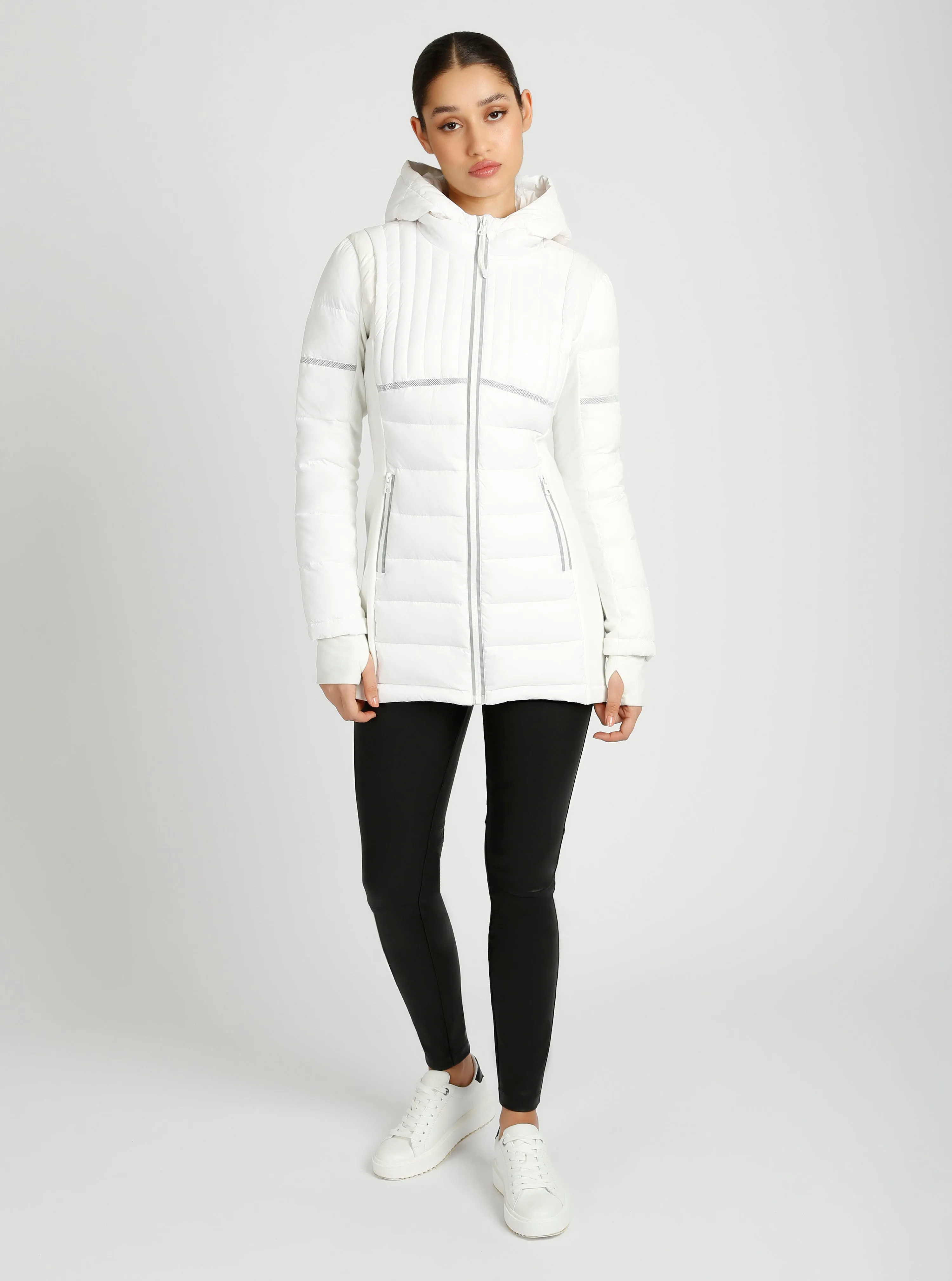 Reflective Inset Down Filled Featherweight Parka