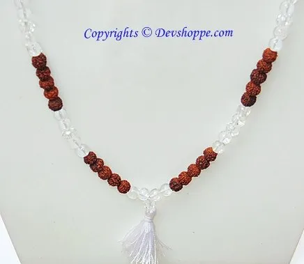 Rudraksha Sphatik (Crystal) combination mala for Venus