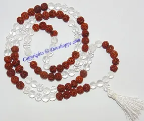 Rudraksha Sphatik (Crystal) combination mala for Venus
