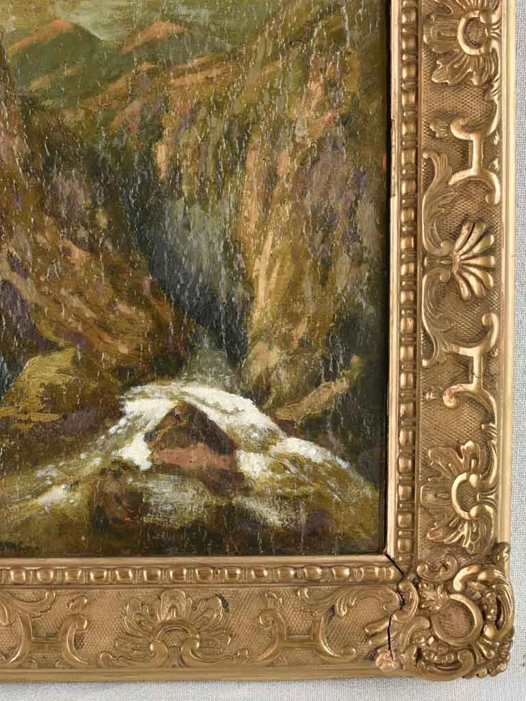 Small Swiss landscape A. Calame (1810-1864) 13½" x 10¾"