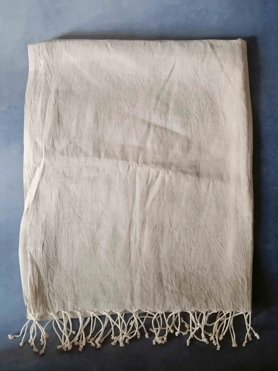 Smoke-Grey Hemp Fabric Unisex Stole