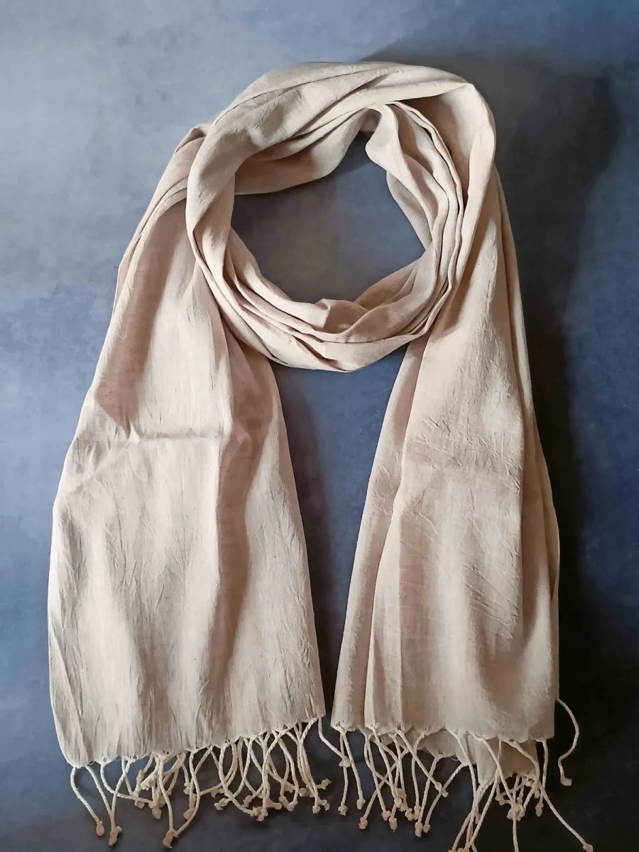 Smoke-Grey Hemp Fabric Unisex Stole