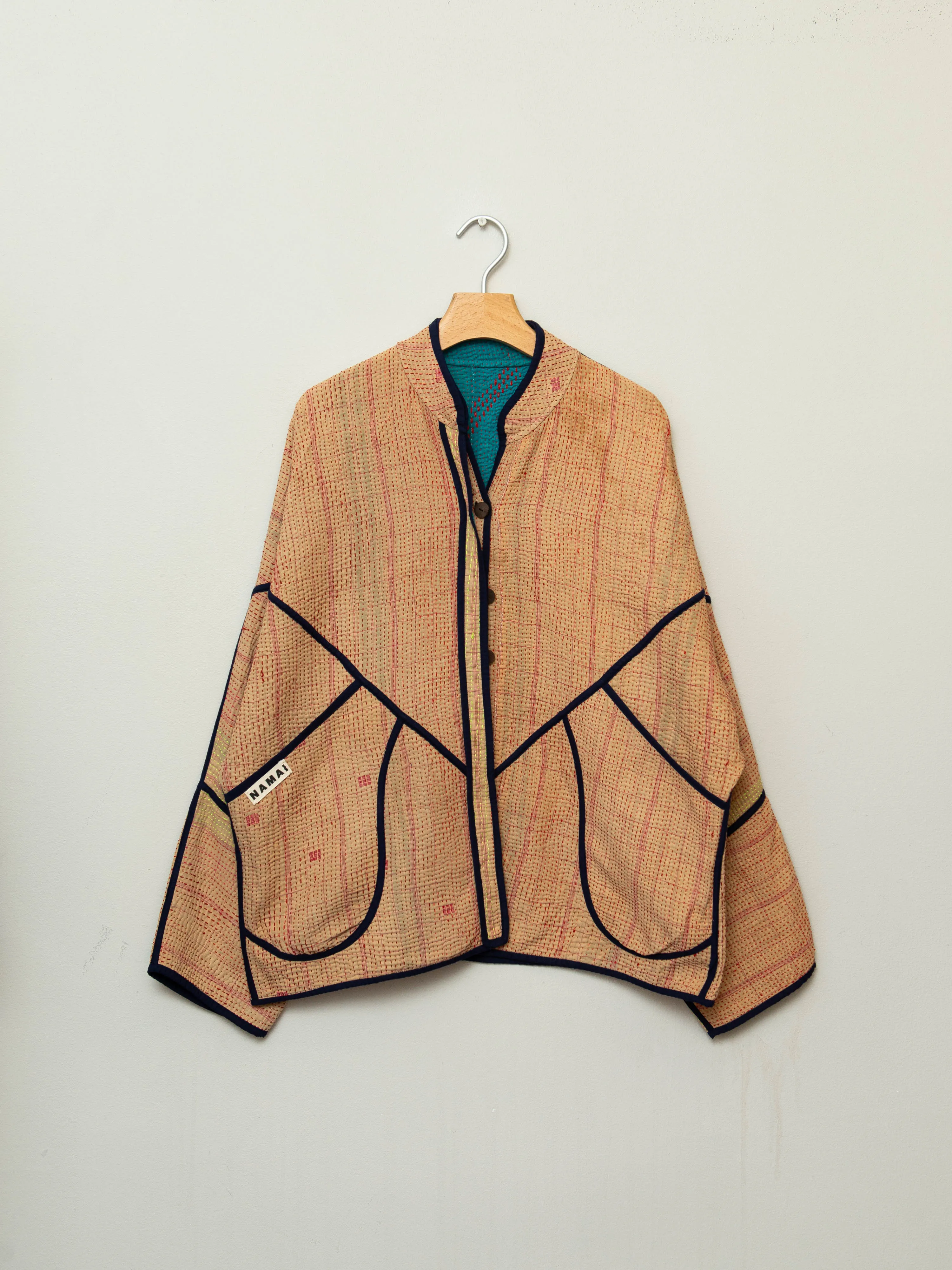 The Ladhiya Quilted Patchwork Kantha Jacket