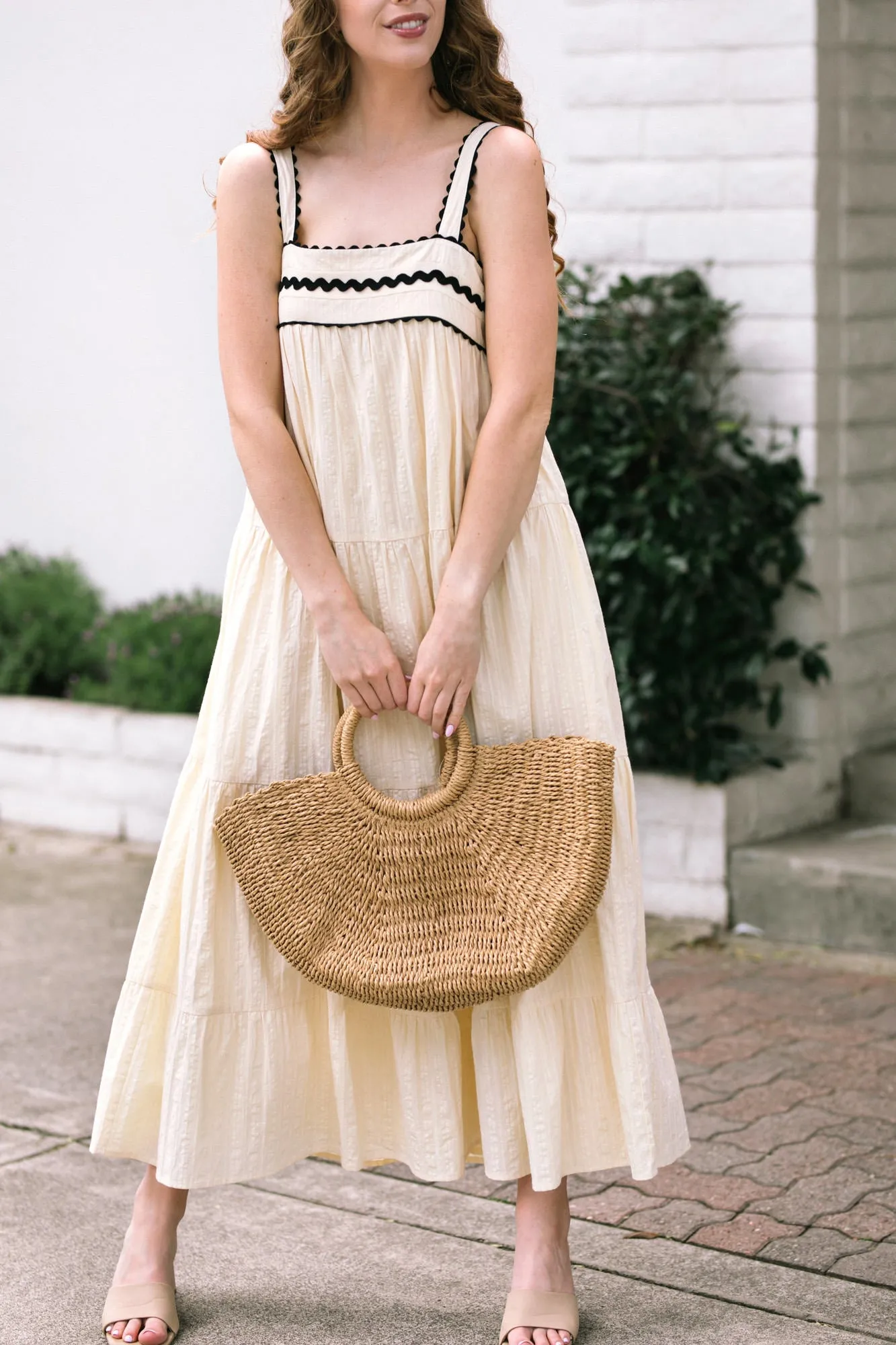 Tracy Contrast Tiered Dress