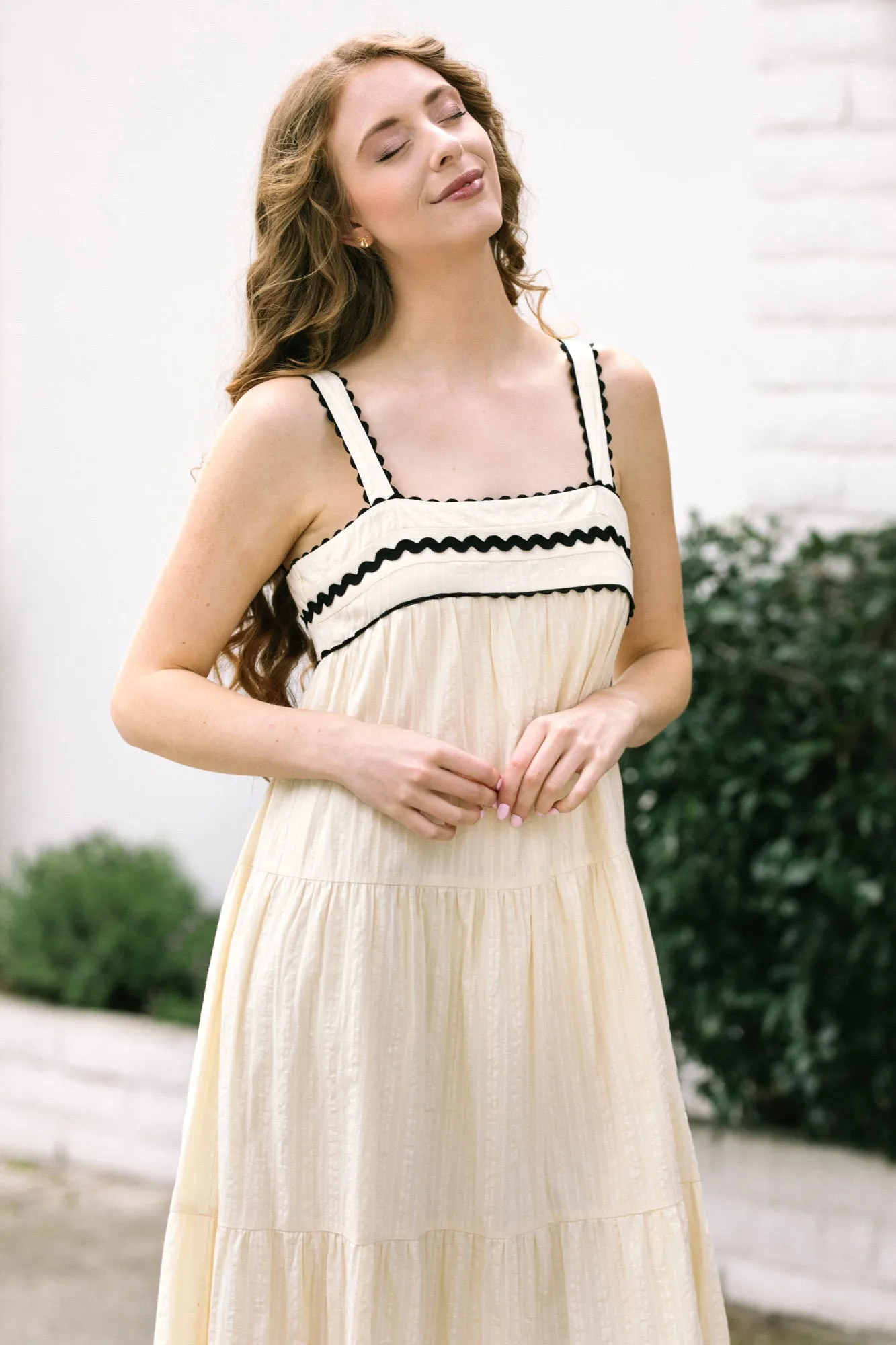 Tracy Contrast Tiered Dress