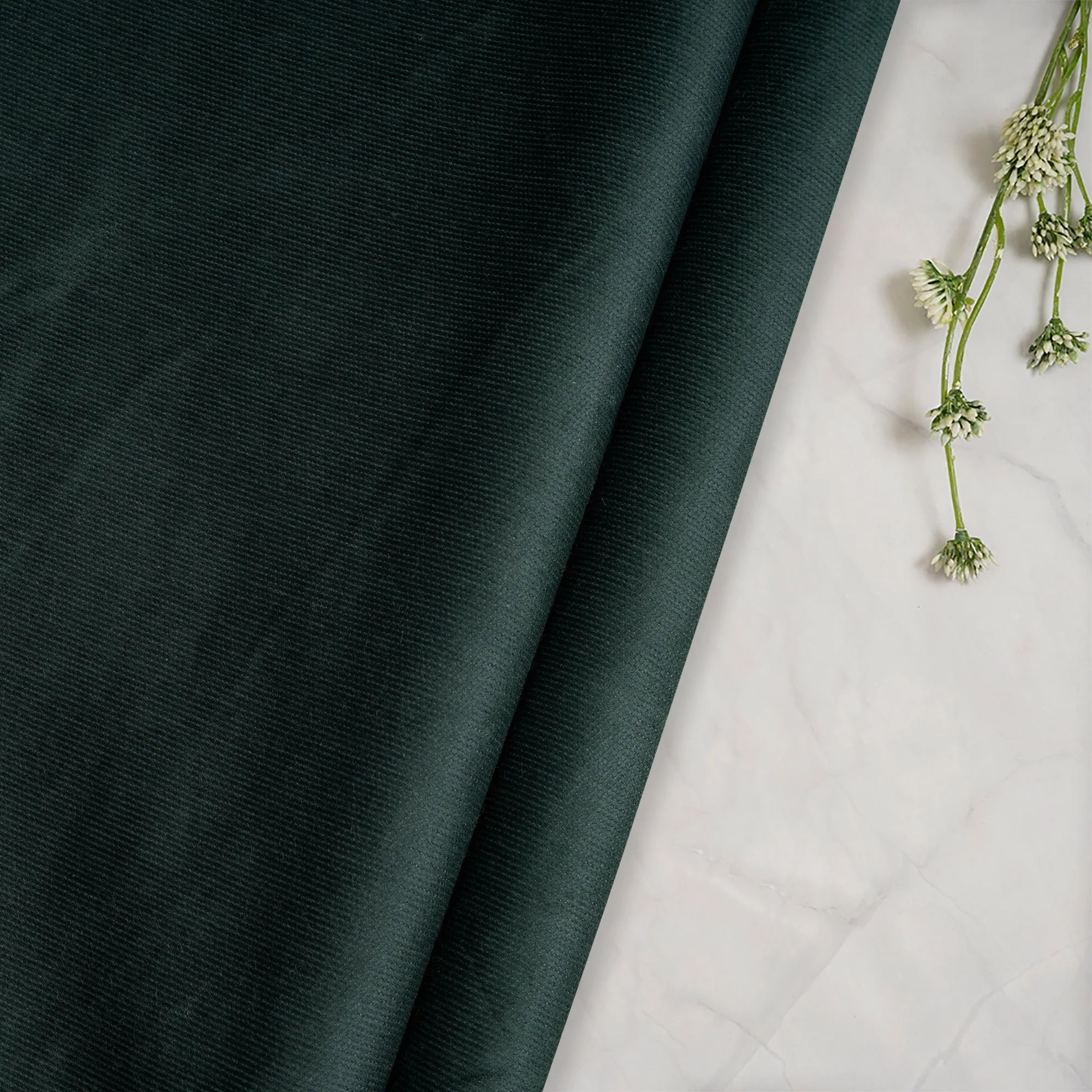 Trekking Green Imported Bottom Weight Cotton Corduroy Fabric (58" Width)
