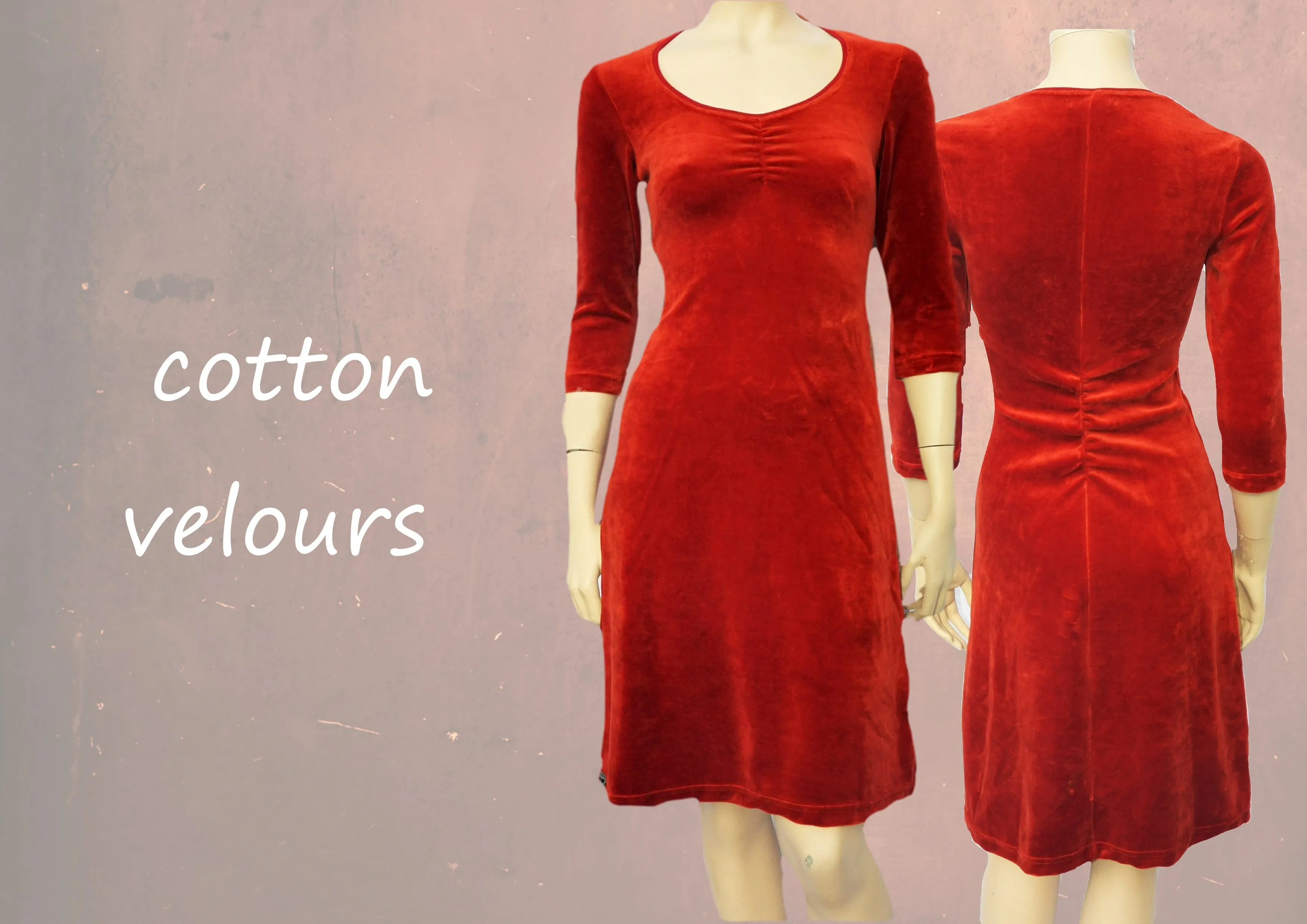 Velours A-lijn jurkje / Velours dress