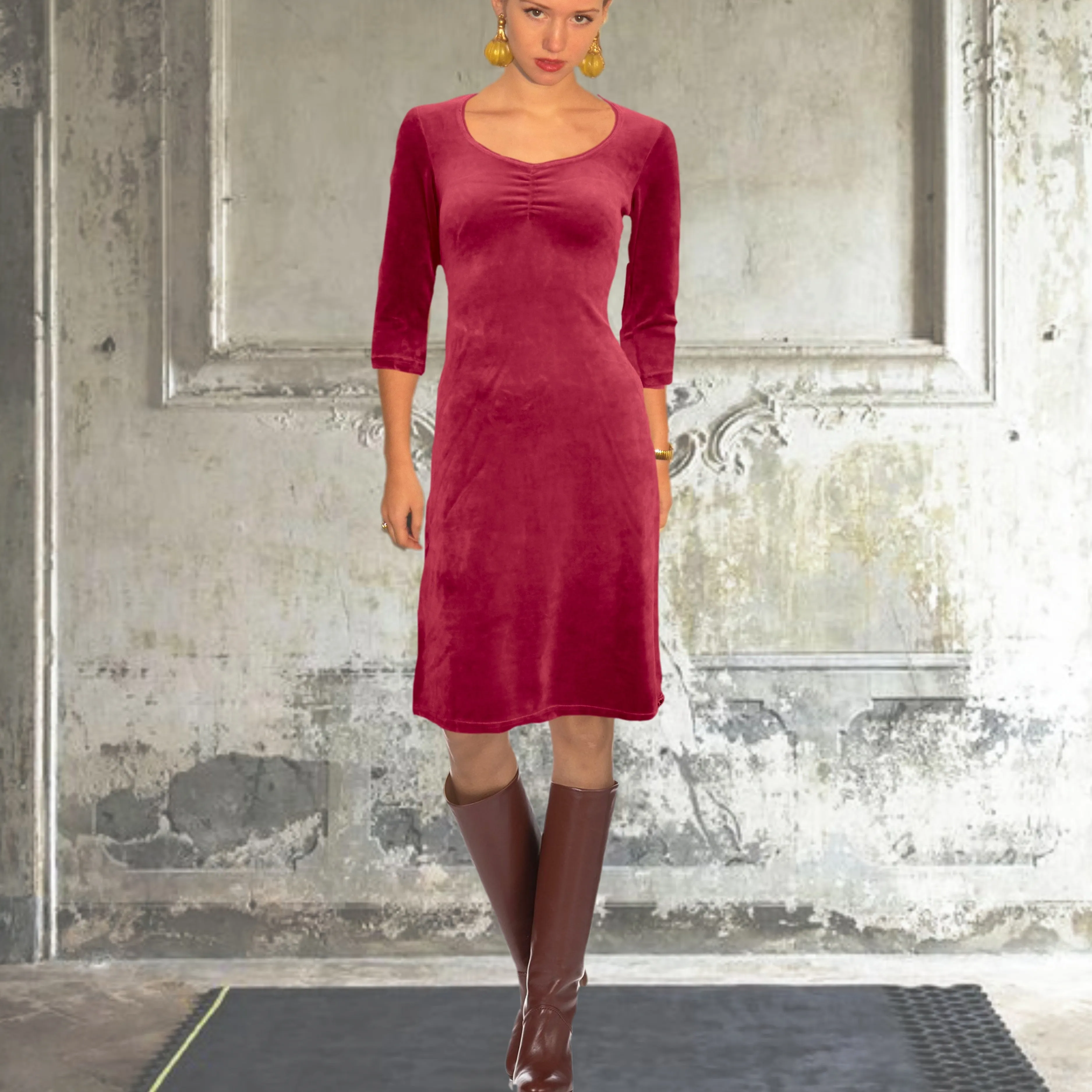 Velours A-lijn jurkje / Velours dress