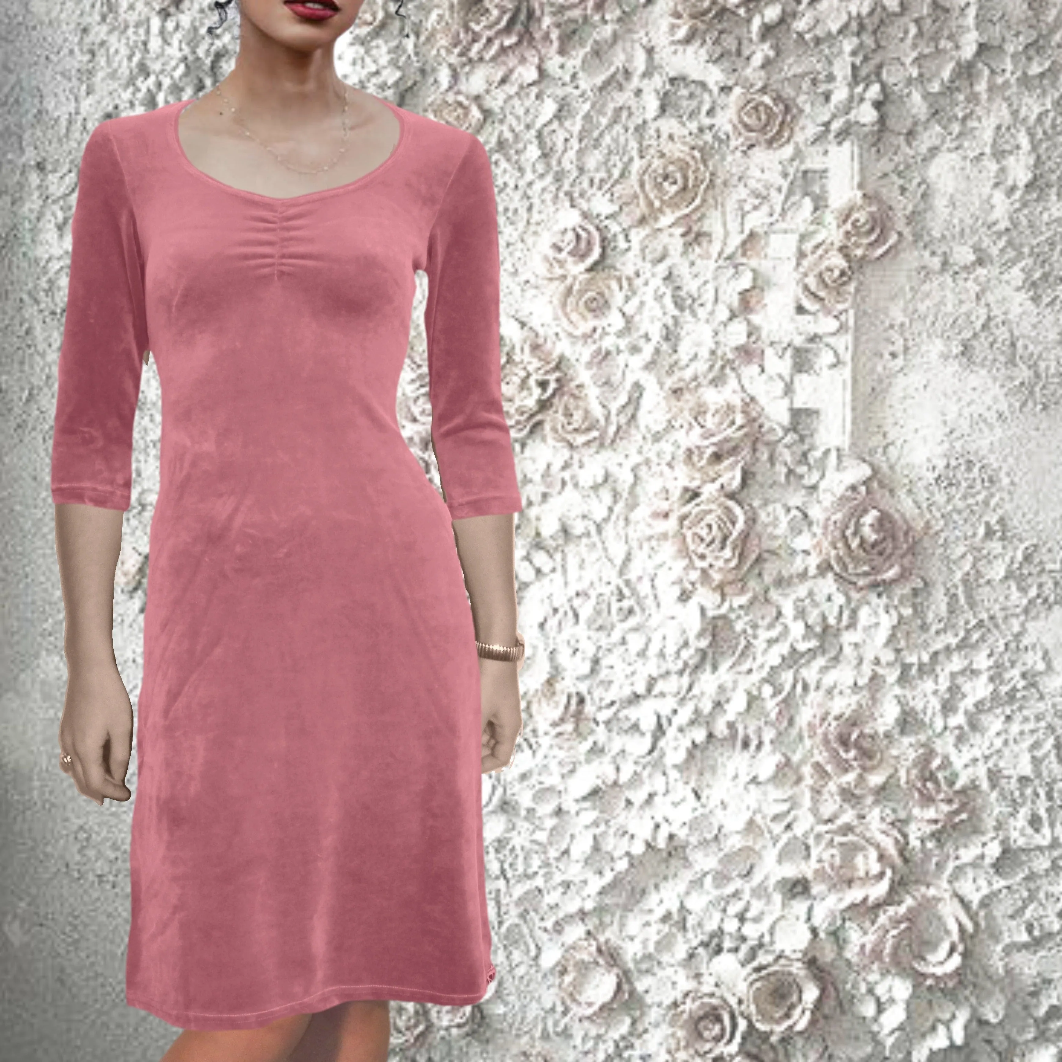 Velours A-lijn jurkje / Velours dress