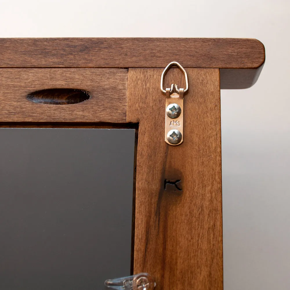 Wall Mirror Shelf & Coat Rack: FINISHED STAINED